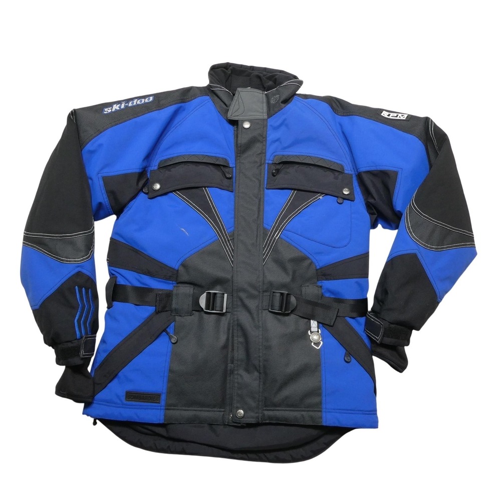 Ski-Doo Jacket Mens Medium Blue Black RPM 3-in-1‎ Insulated Snowmobile Belted